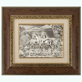 Панно настенное 24 х 18 см багет 42 х 35 см  ARTE CA.SA. S.R.L. &quot;Лошади&quot; / 235808