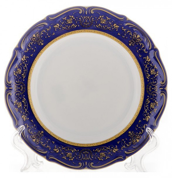 Набор тарелок 19 см 6 шт  Bavarian Porcelain &quot;Мария-Тереза / Синяя /Элегантность&quot; / 104884
