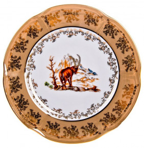 Набор тарелок 21 см 6 шт  Bavarian Porcelain "Болеро /Охота бежевая" / 043469