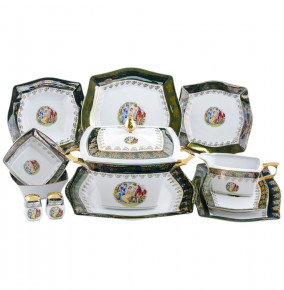 Столовый сервиз на 6 персон 26 предметов  Royal Czech Porcelain "Львов /Мадонна зеленая" / 203757