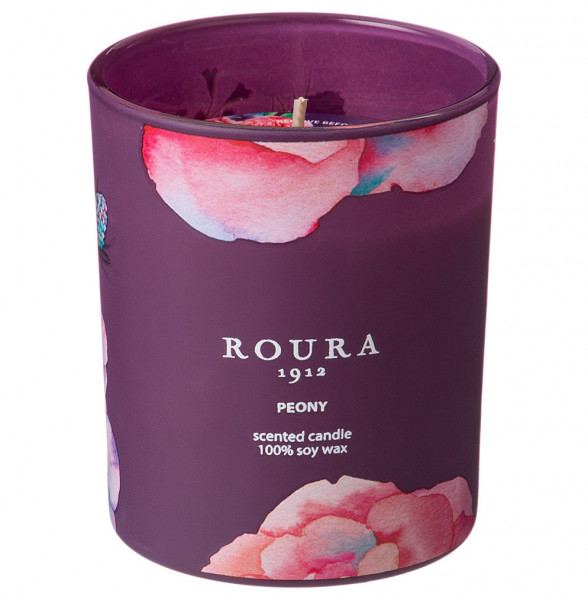 Свеча ароматизованная 8,5 х 7 см в стакане  Ceras Roura &quot;Roura /Пион&quot; (натуральный воск) / 283053