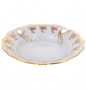 Блюдо 25 см круглое  Bavarian Porcelain "Барокко /Матовое золото /202" / 133768