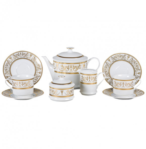 Чайный сервиз на 6 персон 15 предметов  Leander &quot;Сабина /Золотая элегантность&quot; / 158972