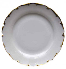 Блюдо 30 см круглое  Bohemia Porcelan Moritz Zdekauer 1810 s.r.o. "Анжелика /Золотая отводка" / 027518