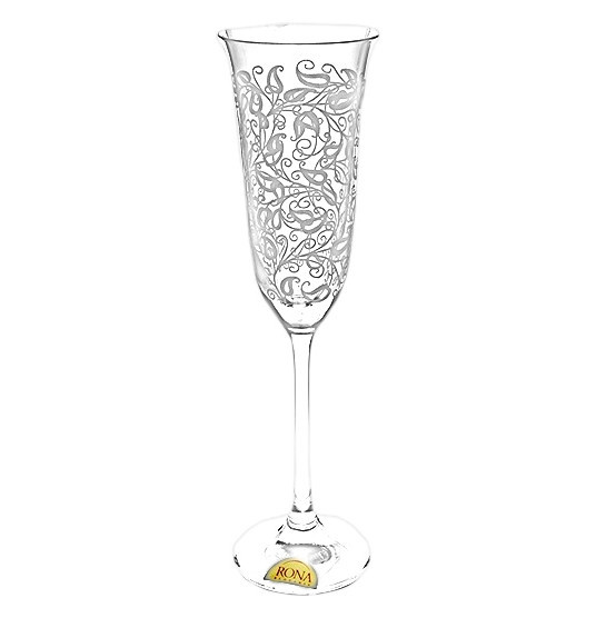Бокал для шампанского 160 мл 1 шт  Rona &quot;Флора /Белое кружево&quot; / 156060