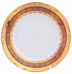 Набор тарелок 17 см 6 шт  Thun "Констанция /Малиновая полоса с золотом" / 149821