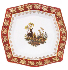 Набор тарелок 27,7 см 6 шт  Royal Czech Porcelain "Львов /Охота красная" / 203459