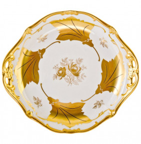 Пирожковая тарелка 28 см  Weimar Porzellan "Кленовый лист /Белый" / 015571