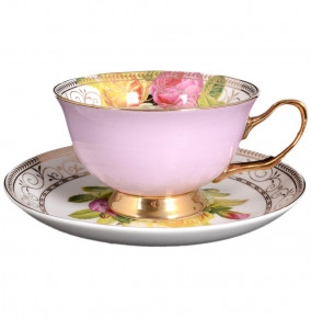 Набор чайных пар 6 шт низкие  Royal Classics "Радуга /Pink" / 117185