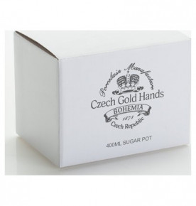 Сахарница 400 мл  Porcelaine Czech Gold Hands "Луиза /Голубой узор" / 153118