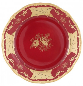 Набор тарелок 22 см 6 шт  Weimar Porzellan "Веймар /Кленовый лист /Красный" / 232933