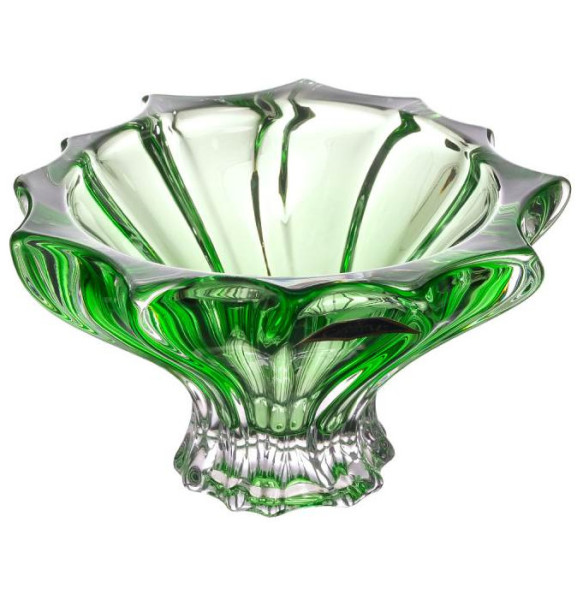 Ваза для конфет 15 см  Aurum Crystal &quot;Plantica /Зелёная&quot; / 313119