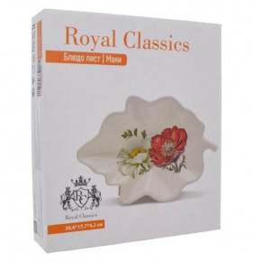 Блюдо 26,6 х 17,7 х 4,2 см Лист  Royal Classics "Маки" / 277694