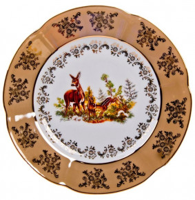 Набор тарелок 19 см 6 шт  Bavarian Porcelain "Болеро /Охота бежевая" / 049614