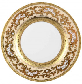 Набор тарелок 21 см 6 шт  Falkenporzellan "Констанц /Алена золото 3D" крем / 100288