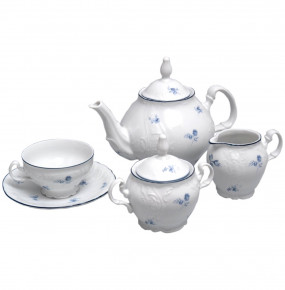 Чайный сервиз на 6 персон 15 предметов  Thun "Бернадотт /Синий цветок" / 006229