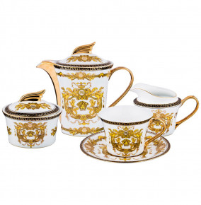 Чайный сервиз на 6 персон 15 предметов  LEFARD "Версаче /Белый" (подарочная упаковка) / 187820