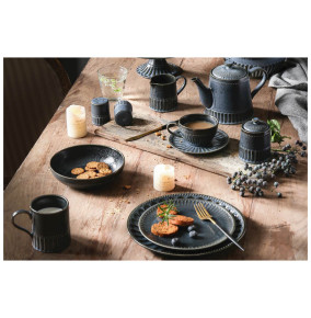 Тарелка 18 см глубокая  Home & Style "Black Kitchen" / 341808