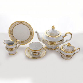 Чайный сервиз на 6 персон 21 предмет  Weimar Porzellan "Веймар /Симфония /Золотая" (подарочная упаковка) / 015988