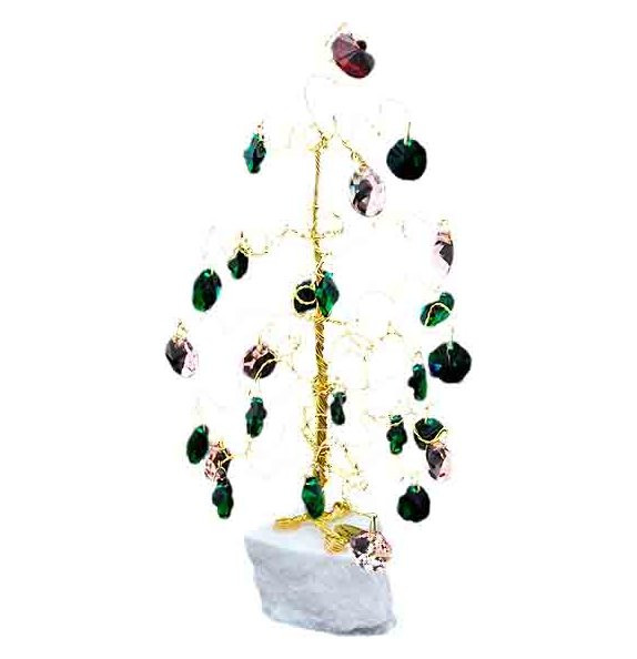 Сувенир в форме дерева  TOMAS GLASS s.r.o. &quot;Ёлка&quot; 25 подвесок, h - 21 см / 033562