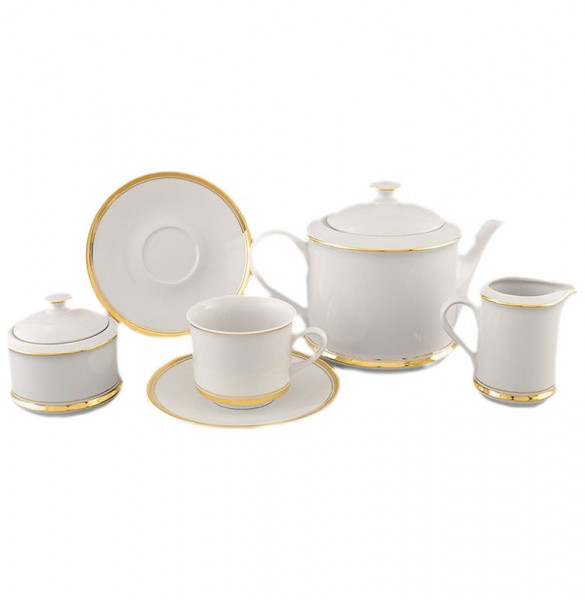 Чайный сервиз на 6 персон 15 предметов  Leander &quot;Сабина /Золотая отводка&quot; / 159008