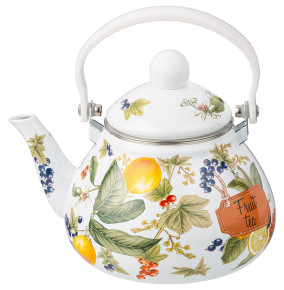 Заварочный чайник 1,3 л эмалированный с фильтром  Agness "Fruit Basket /Fruut tea" / 313103