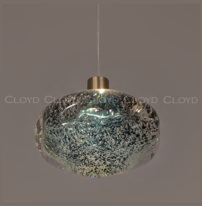 Подвесной светильник 1 рожковый  Cloyd "VOCAL" / латунь - синее стекло / 350167