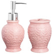 Набор для ванной комнаты 7 х 19 см 2 предмета розовый  LEFARD &quot;Мотивы&quot; / 288390