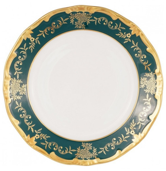 Набор тарелок 22 см 6 шт  Weimar Porzellan &quot;Ювел /Зелёный с золотым узором&quot; / 232942