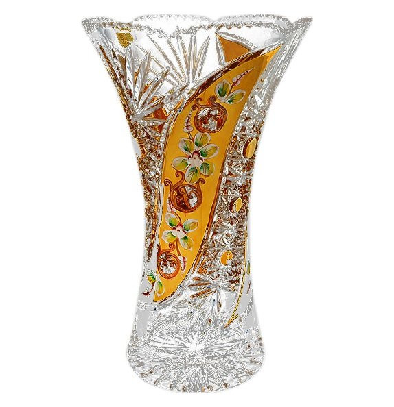 Ваза для цветов 35,5 см  Aurum Crystal &quot;Хрусталь с золотом&quot; / 057920
