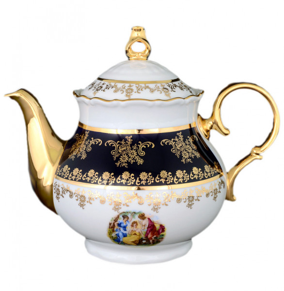 Заварочный чайник 1,2 л  Bohemia Porcelan Moritz Zdekauer 1810 s.r.o. &quot;Офелия /Мадонна кобальт&quot; / 078830