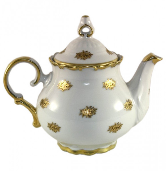 Заварочный чайник 500 мл  Bohemia Porcelan Moritz Zdekauer 1810 s.r.o. &quot;Анжелика /Маленькие золотые розочки&quot; / 027746