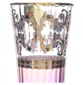 Бокалы для шампанского 180 мл 6 шт розовые  Art Decor "Адажио /Fish /Золото" / 273159