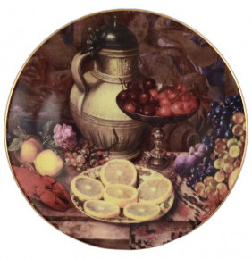 Тарелка декоративная 27 см настенная с крючком  Thun "Натюрморт с фруктами" / 153711