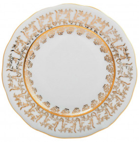 Набор тарелок 19 см 6 шт  Sykora "Фредерика /Золотые листики на белом"  / 126077