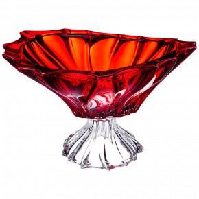 Ваза для фруктов 33 см н/н  Aurum Crystal "Plantica /Красная"  / 205443
