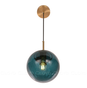 Подвесной светильник 1 рожковый  Cloyd "BRINN" / Ø20 см - золото - синий / 350156