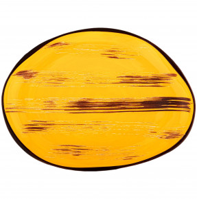 Блюдо 33 x 24,5 см овальное жёлтое  Wilmax "Scratch" / 261488
