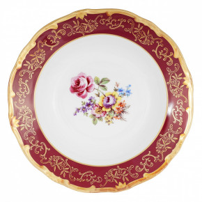Набор тарелок 24 см 6 шт глубокие  Weimar Porzellan "Санкт-Петербург /Красный" / 222803