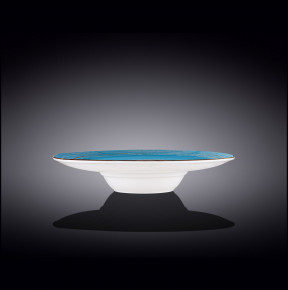 Тарелка 27 см глубокая голубая  Wilmax "Spiral" / 261661