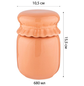 Банка для сыпучих продуктов 10,5 х 10,5 х 15,5 см 680 мл оранжевая  LEFARD "Mosaic" / 323054