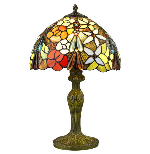 Лампа настольная 1 рожковая  Velante &quot;Tiffany&quot; Букет / 304829