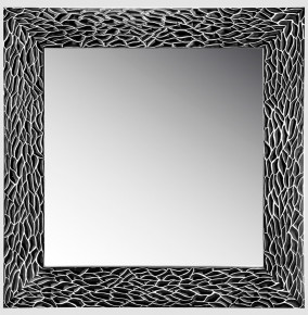Зеркало 60 х 60/45 х 45 см /рама чёрный с серебром / 290630