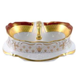 Прибор для специй двойной  Royal Czech Porcelain &quot;Мария-Луиза /Королевская лилия на красном&quot; / 203746