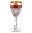 Бокалы для красного вина 290 мл 6 шт  Crystalite Bohemia &quot;Сафари /Рубин с золотом&quot; / 124832