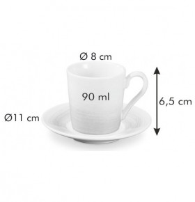 Набор кофейных пар 90 мл 6 шт для эспрессо  Tescoma "myCOFFEE /Pastels" / 247491