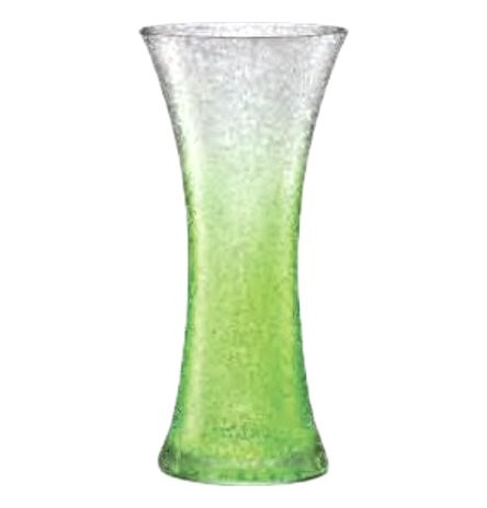 Ваза для цветов 34 см бело-зеленая  Crystalex CZ s.r.o. &quot;Кракле&quot; / 111373