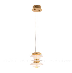 Светильник подвесной 2 рожковый  Cloyd "GEFEST" / выс. 18 см - золото сусальн. / 341164