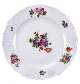 Набор тарелок 25 см 6 шт  Bohemia Porcelan Moritz Zdekauer 1810 s.r.o. "Лиана /Весенний букет" / 049488