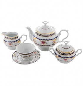 Чайный сервиз на 6 персон 15 предметов  Thun "Мария-Луиза /Цветочный букет" / 105352